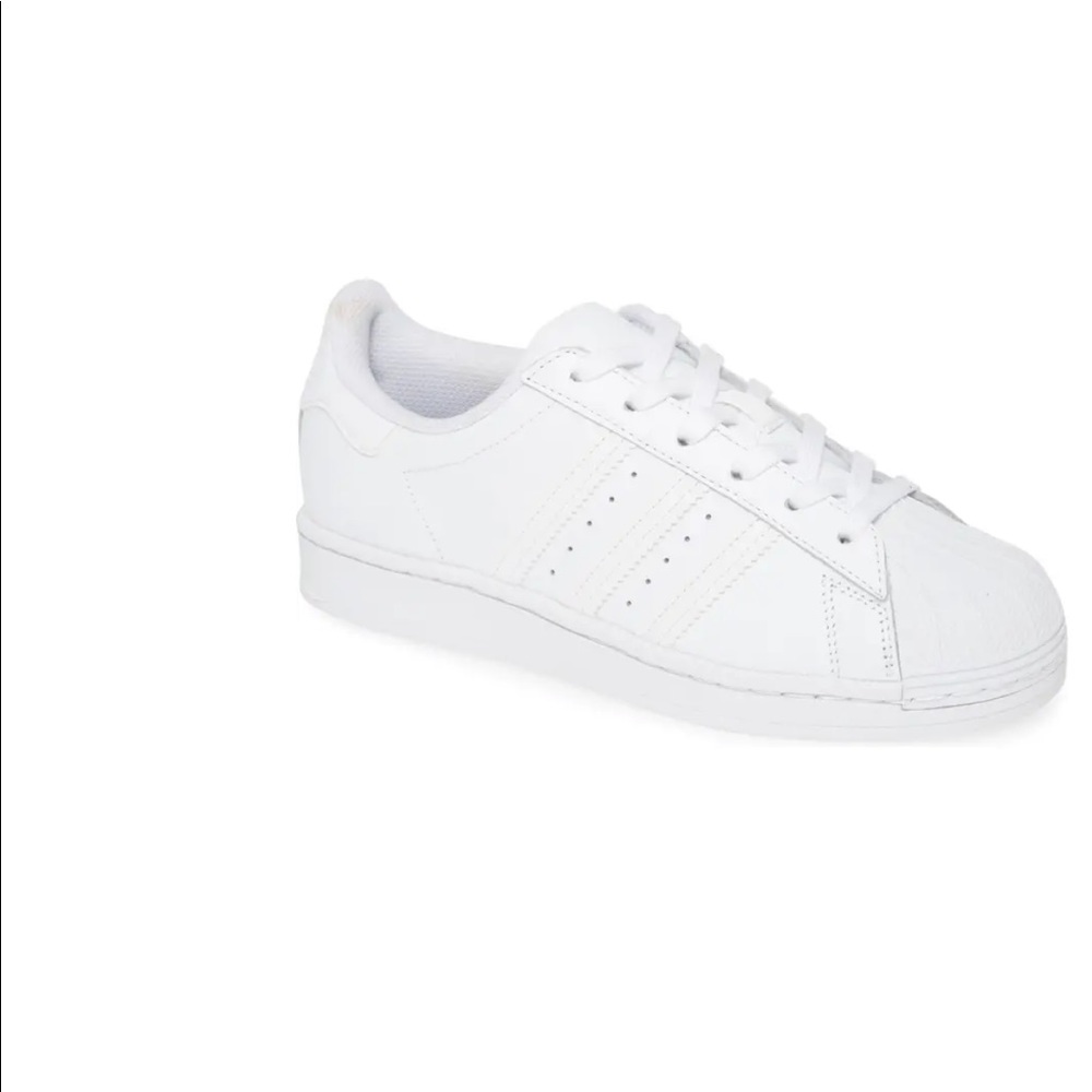 All white classic Adidas